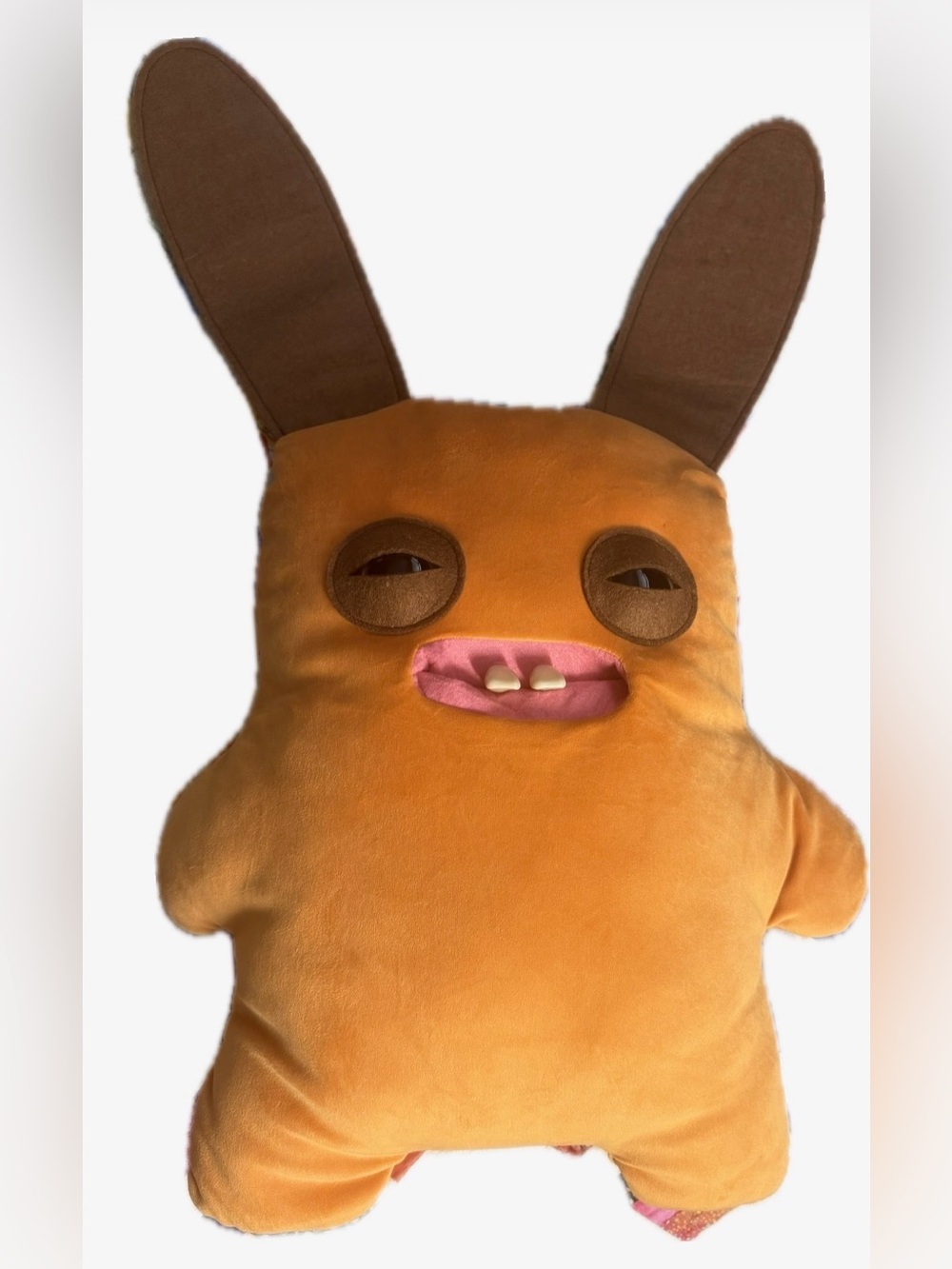 Fuggler Bigg Fugg Rabbit Rabbit 18 Inch Plush With Teeth Orange